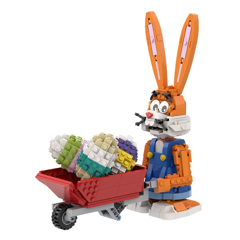 

MOC Rabbit Egg Easter Day Baby Bunny Cute Animal Building Block Toy DIY Model For Children's Girl Boys Happy Easter Gifts 774pcs