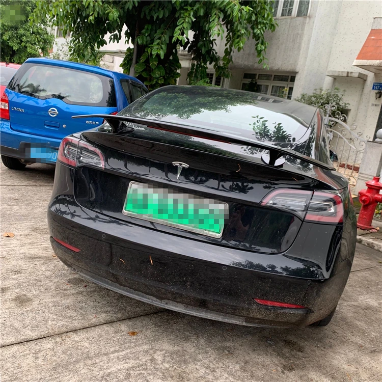 For Tesla Model S Spoiler 2006-2013 3 NF ABS Material Car Rear Wing Primer Color | Автомобили и мотоциклы