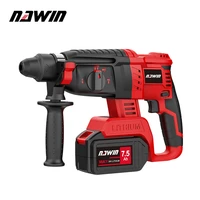 nawin 20v electric screwdriver 3 functions electric rotary hammer drill powerful brushless pure copper motor