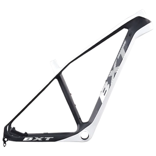 BXT half white Новая BXT полностью углеродная mtb рама 27,5 er cadre carbone t800 рама карбоновая для горного велосипеда 27,5 супер светильник рама велосипеда - Цвет: BXT half white