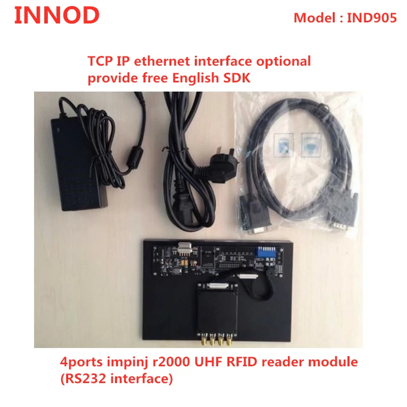 4 порта indy Impinj R2000 uhf rfid ридер модуль с макетной платой RS232 TCP/IP для спортивной