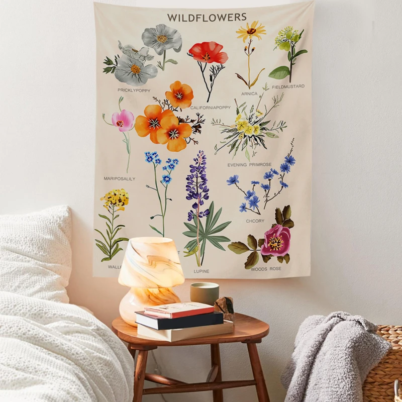 Богемный яркий цветочный гобелен настенный тканевый украшения для дома | Дом и