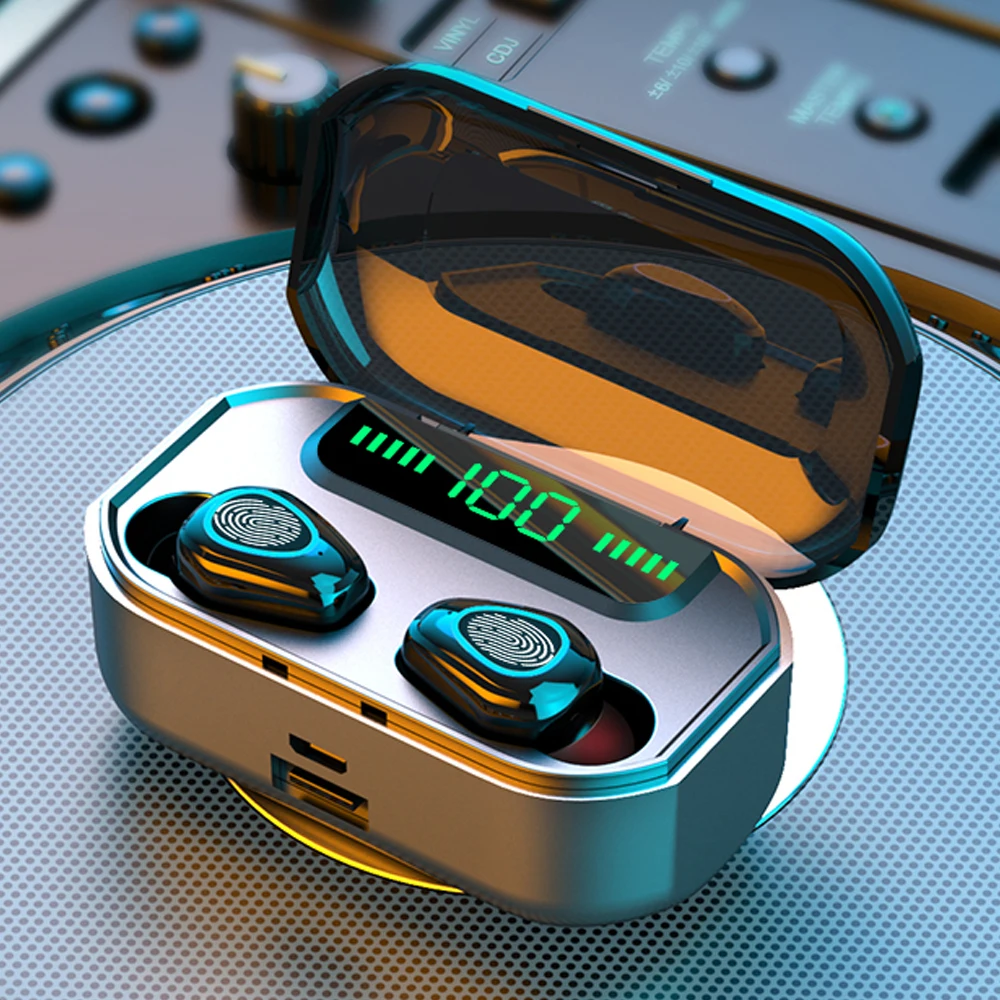 G20 наушники-вкладыши TWS с 5 0 Bluetooth Беспроводные наушники микрофоном 9D объемный