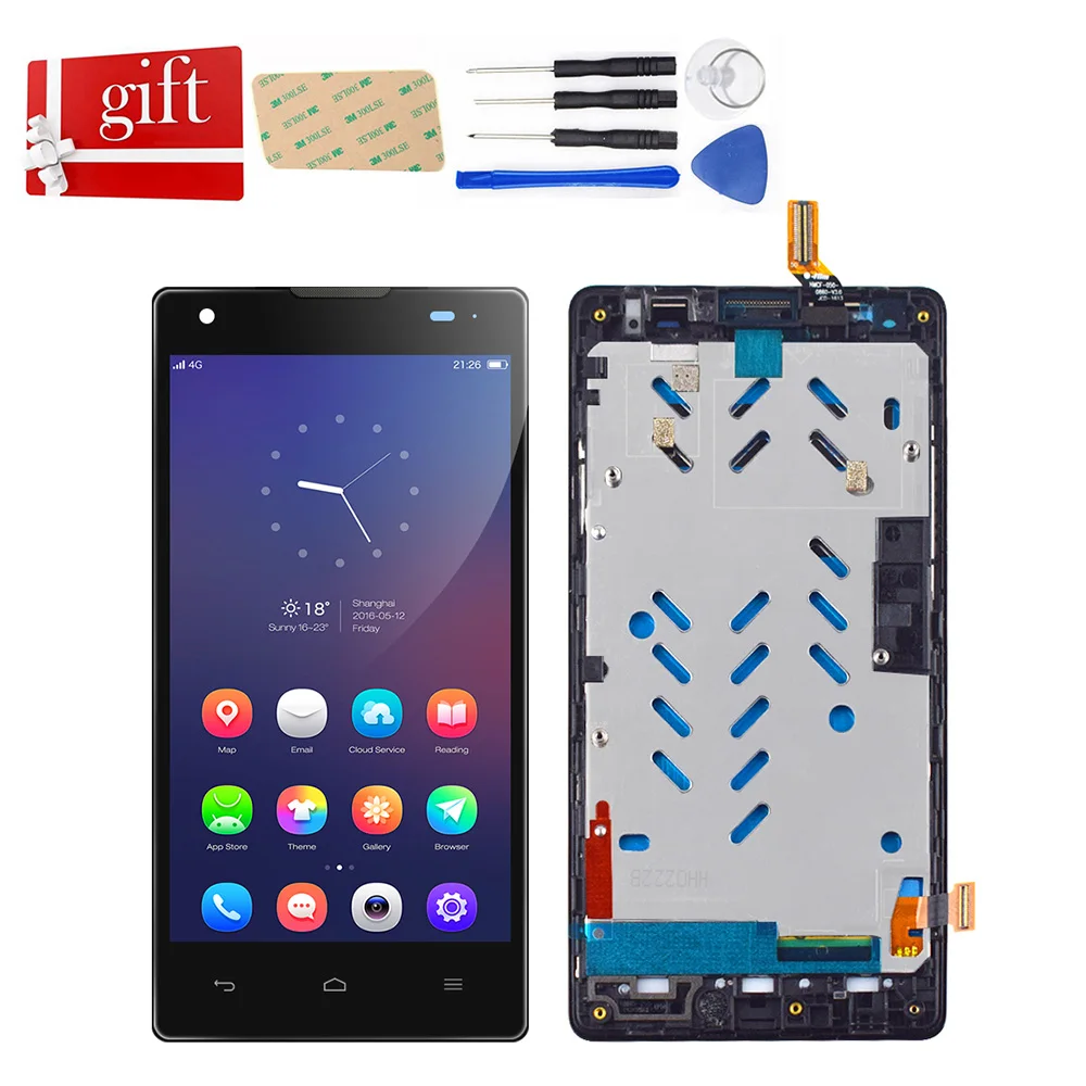 ЖК-дисплей для huawei Ascend G700 G700-T00 G700-U00 G700-U10 ЖК-дисплей Дисплей Сенсорный экран планшета Стекло сборка Рамка для huawei G700