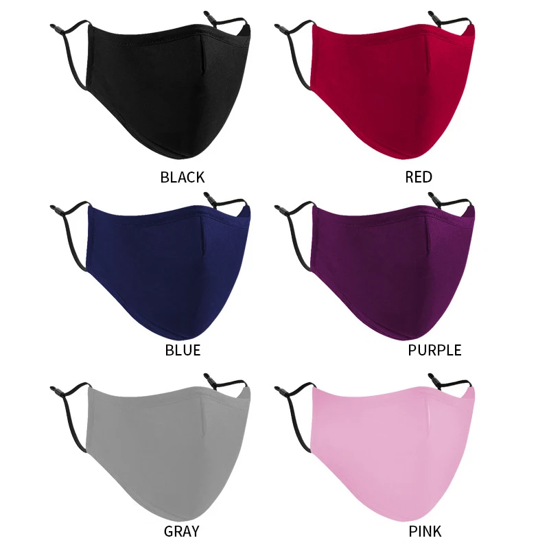 Маска хлопковая многоразовая для защиты от пыли PM2.5 с фильтром из