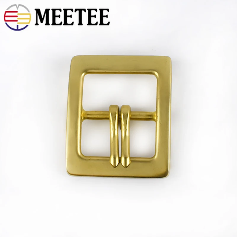 Meetee 1 шт. 40 мм мужские пряжки для ремня крепкая латунная двойная Пряжка 37 38 поясные