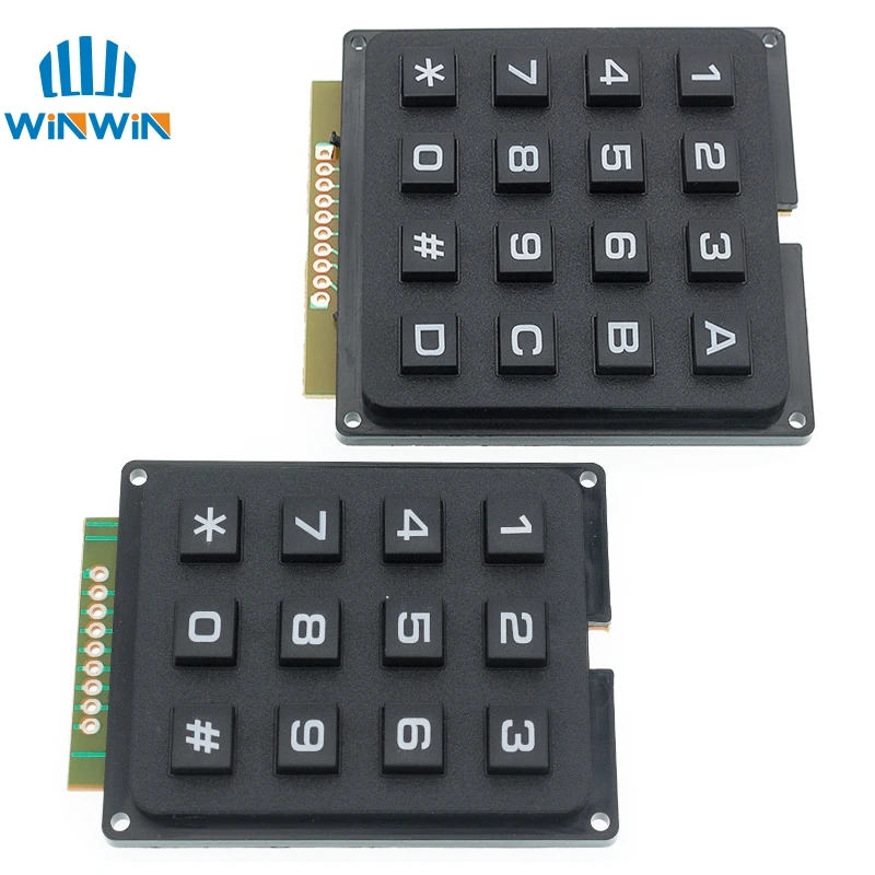 Матричный переключатель 3*4 4*4 клавиатура матричный модуль ABS-пластик кнопки 4x4 3x4 12