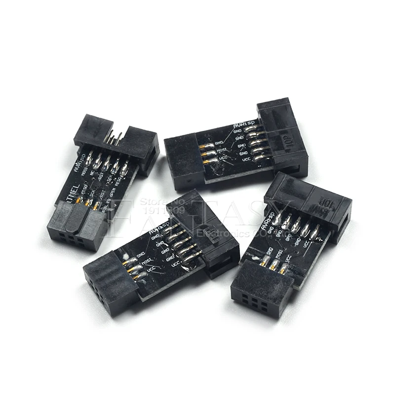 5 шт. 10Pin к 6Pin плата адаптера для AVRISP MKII USBASP STK500 Новый | Электронные компоненты и