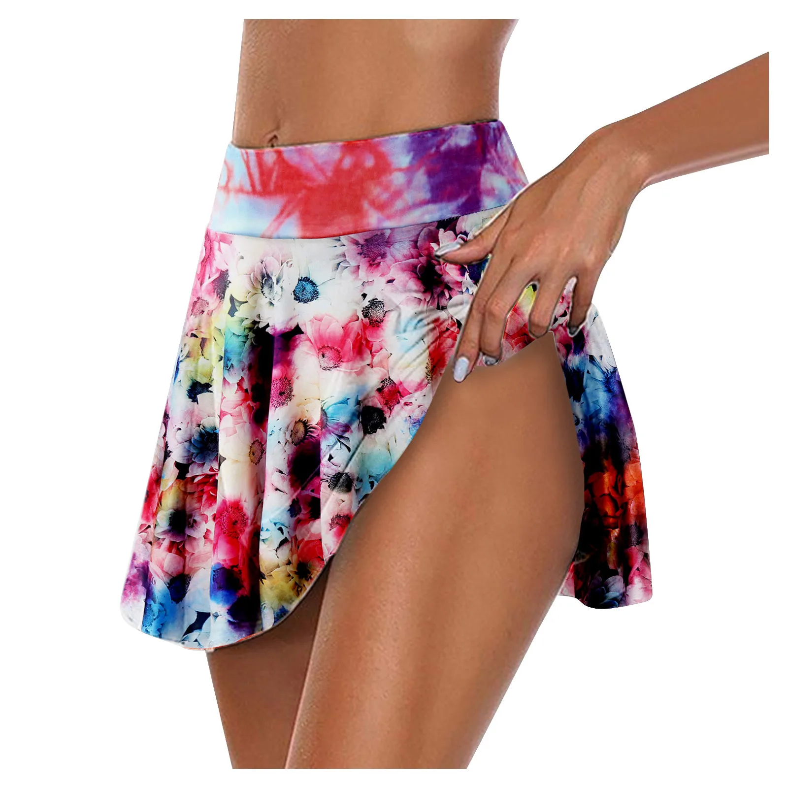 2021 Летняя женская сексуальная трапециевидная юбка с высокой талией летняя