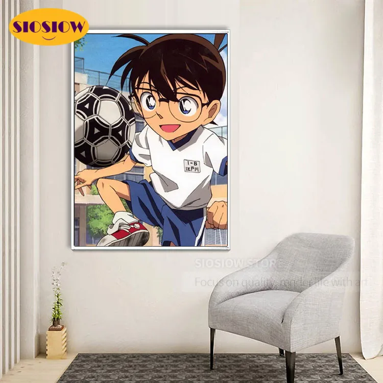 5d Posters Diy Diamond Painting Anime Detective Conan Full Drill 3d Mosaic Embroidery Cross-Stitch Decor Home Room Teen | Дом и сад