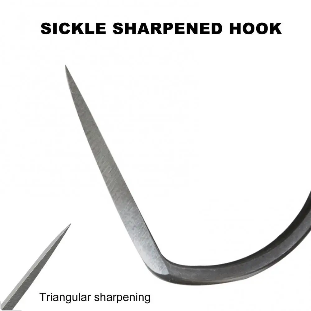 

Fishhooks Sharpened Hooks Fishing Tool 5Pcs Grinding Non-Barb Sickle-Shaped Ice Fishing Tools
