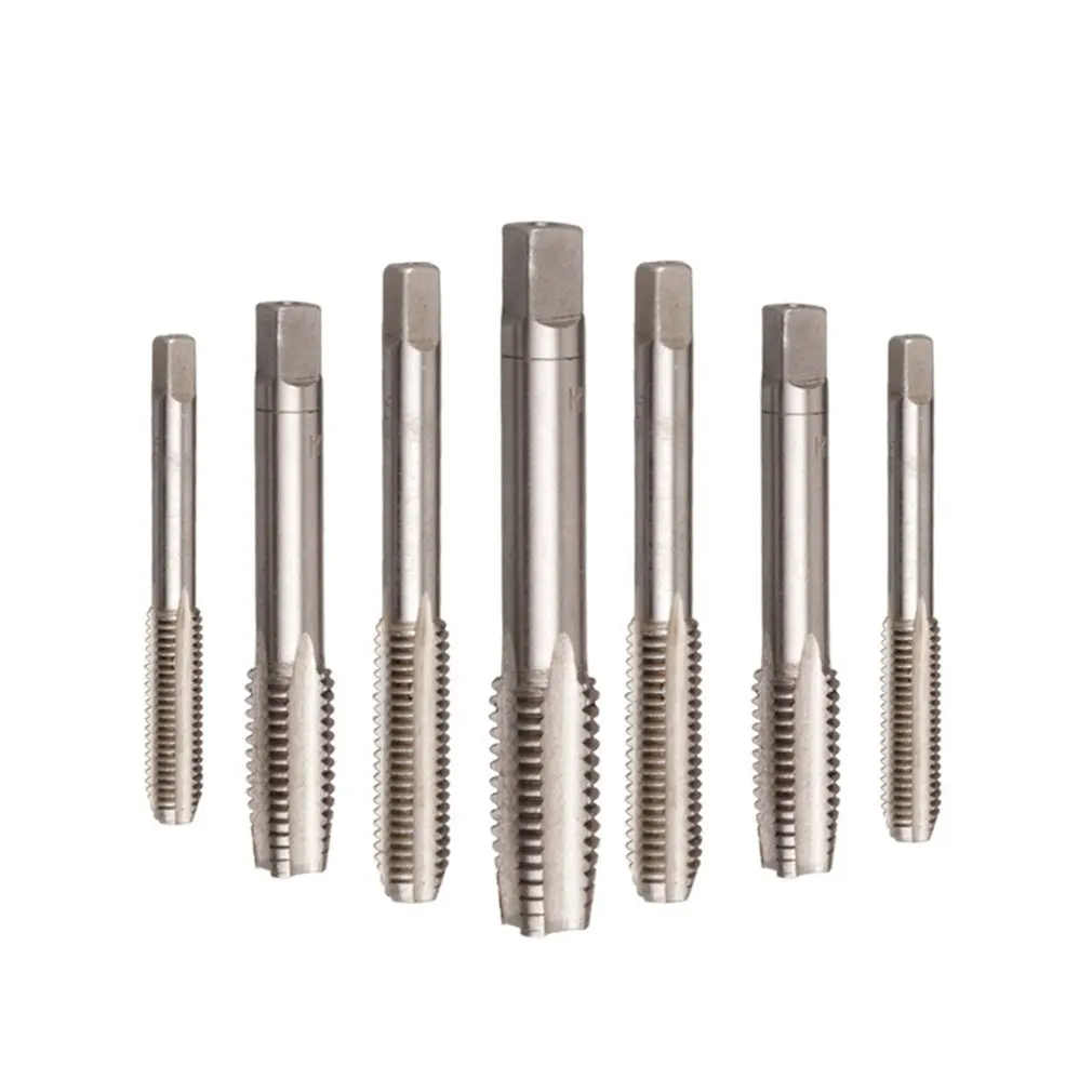 8 шт./компл. метрические металлические метчики из быстрорежущей стали набор