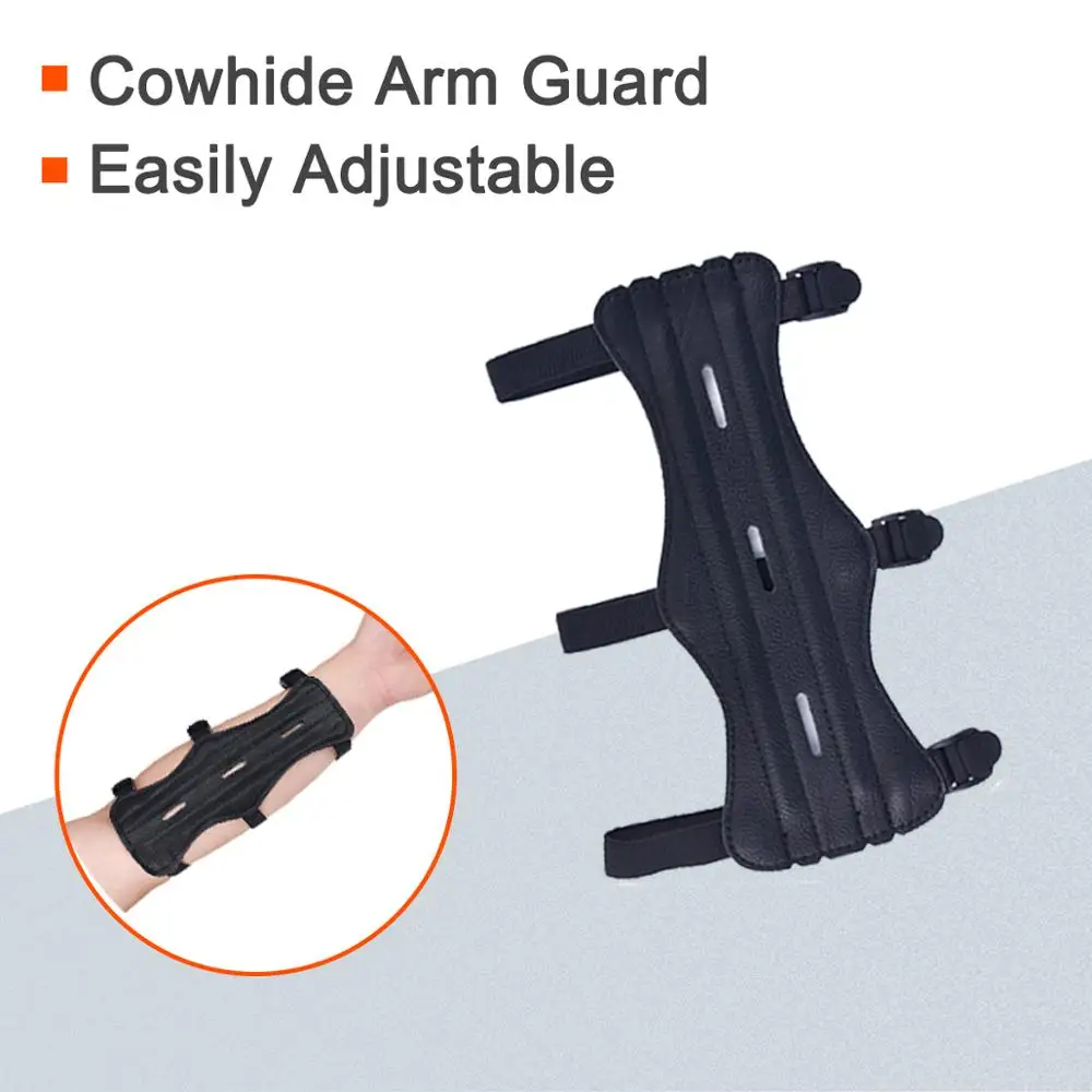 

Leather Archery Equipment Arm Guard Protection Forearm Safe Adjustable Bow Arrow Hunting Shooting Training Accessories Protector