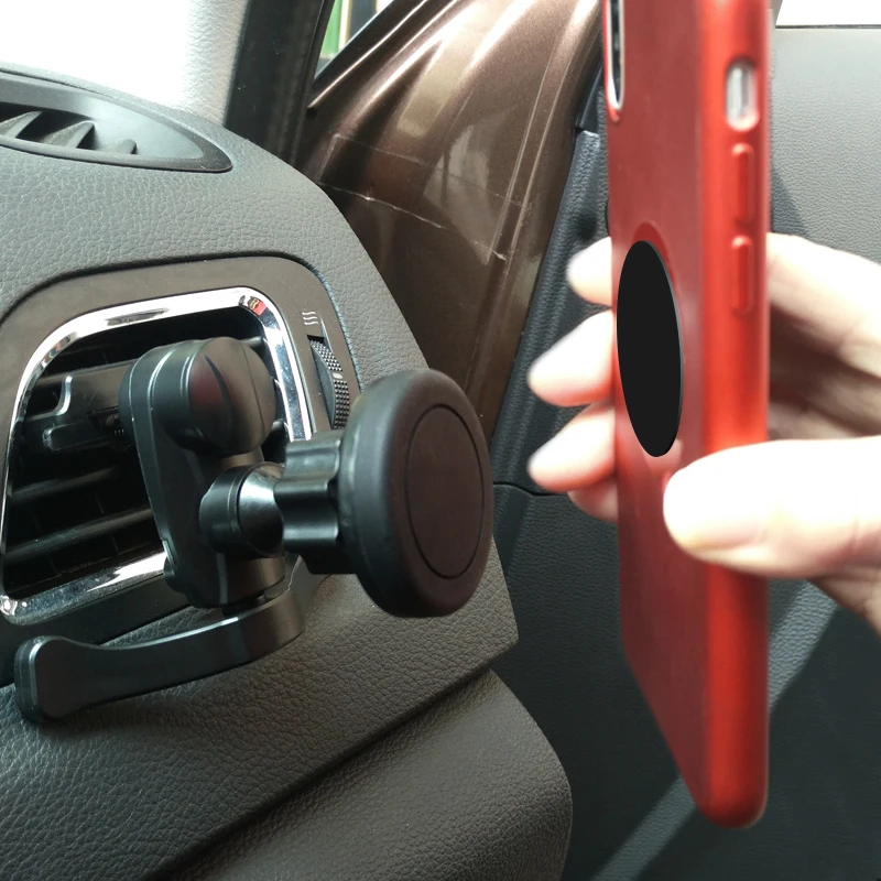 

Universal smart phone holder female vent hole mobile phone holder magnetic bracket auto parts For Huawei millet Note 4 iPhone 8