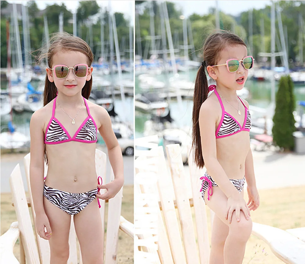 

VIVOBINIYA/детский купальник для маленьких девочек; Леопардовый купальник-бикини; Детский купальный костюм; Комплект из 2 предметов; Летняя одеж...