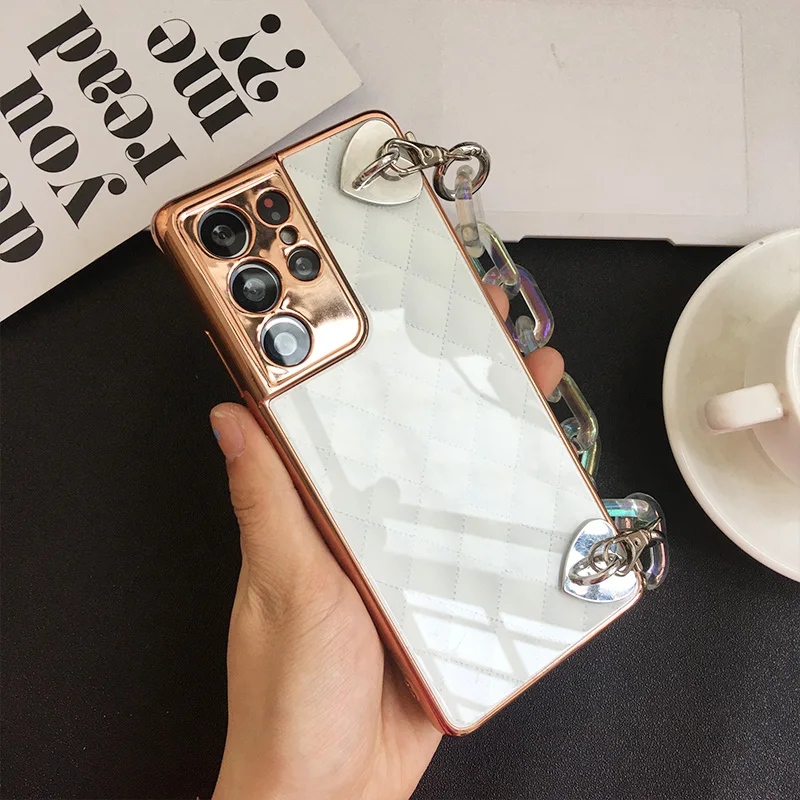 

Bracelet Case for Samsung Galaxy S21 S21+Cover Diamond Snowflake Portable Luxury Unique Leisure Case for Samsung S21+ S21 Ultra