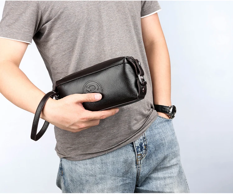 Натуральная Воловья кожа мужской клатч итальянский джентльмен модный кошелек из