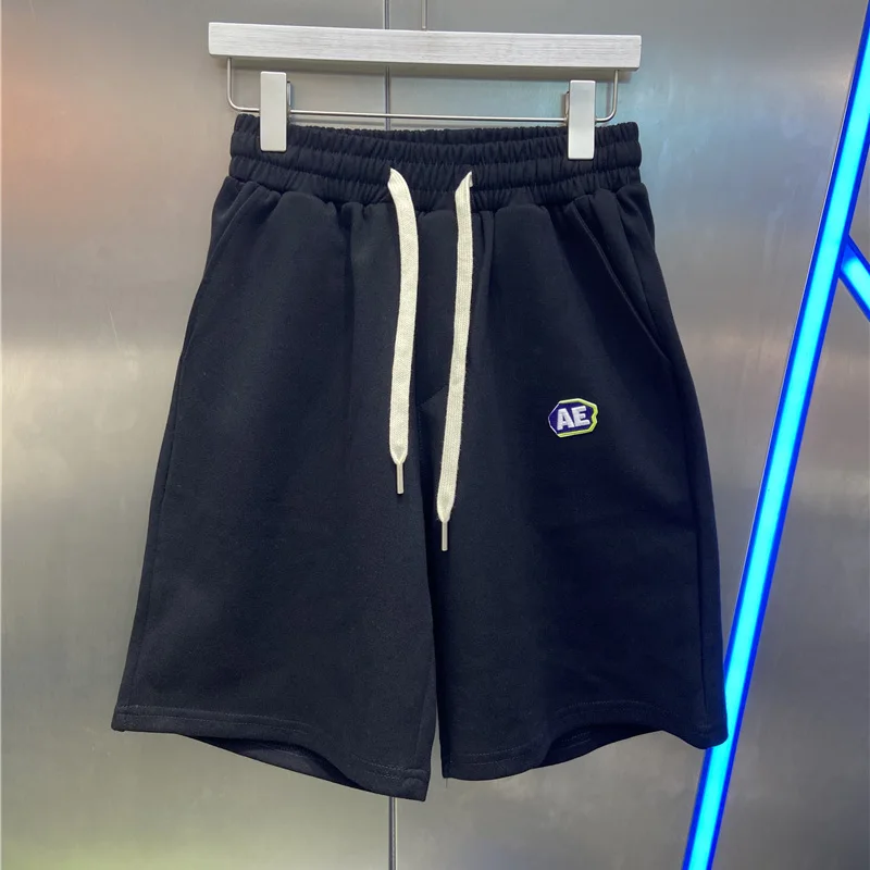 

Spring And Summer Couple Label Splicing Solid Ribbon High Quality Ader Error Casual Shorts