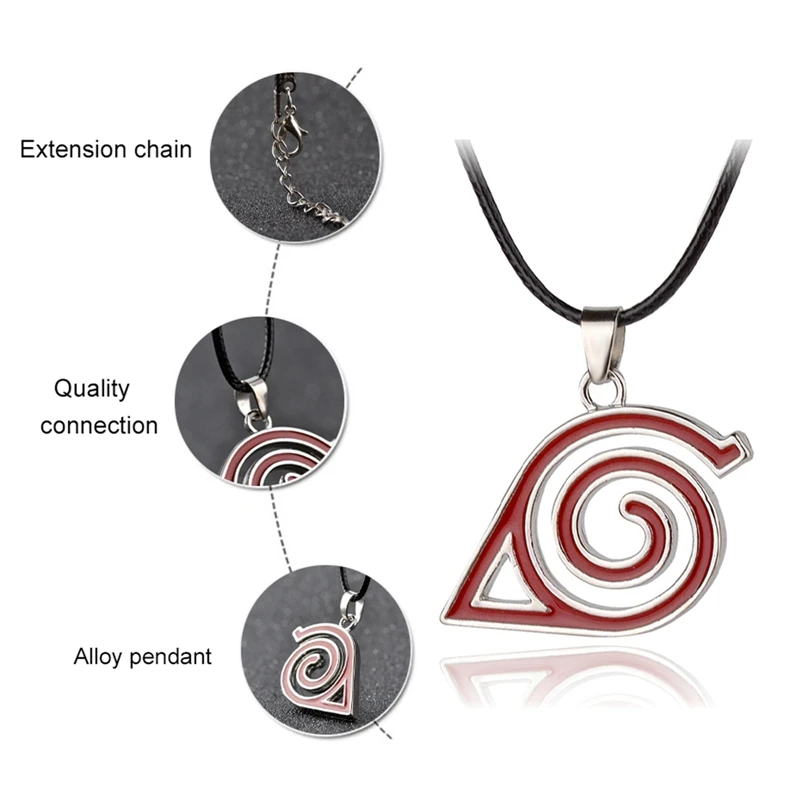

Fashion New Pendant Necklace Double Bands Konoha Sign For Men And Women Wholesale And Retail