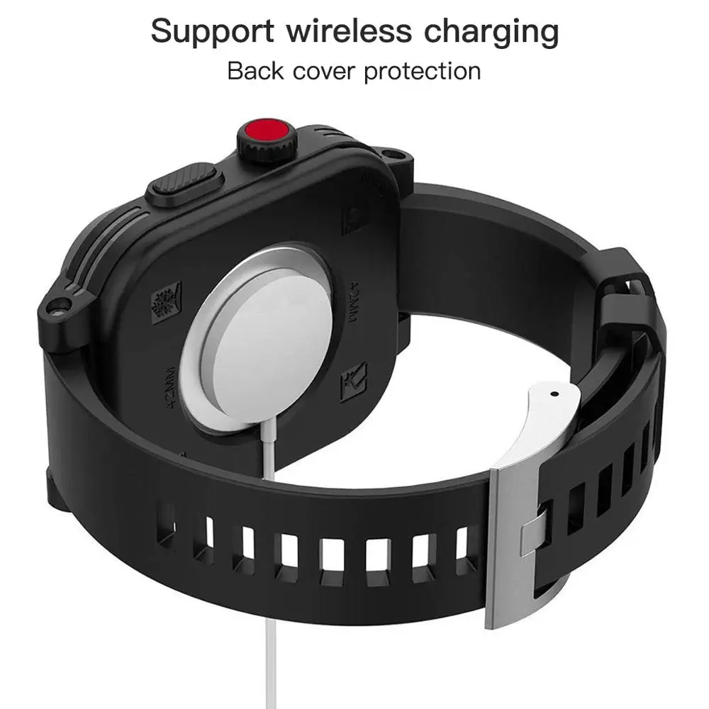 Водонепроницаемый ремешок SHELLBOX для Apple Watch Series 3 42 мм 44 38 чехол с силиконовым
