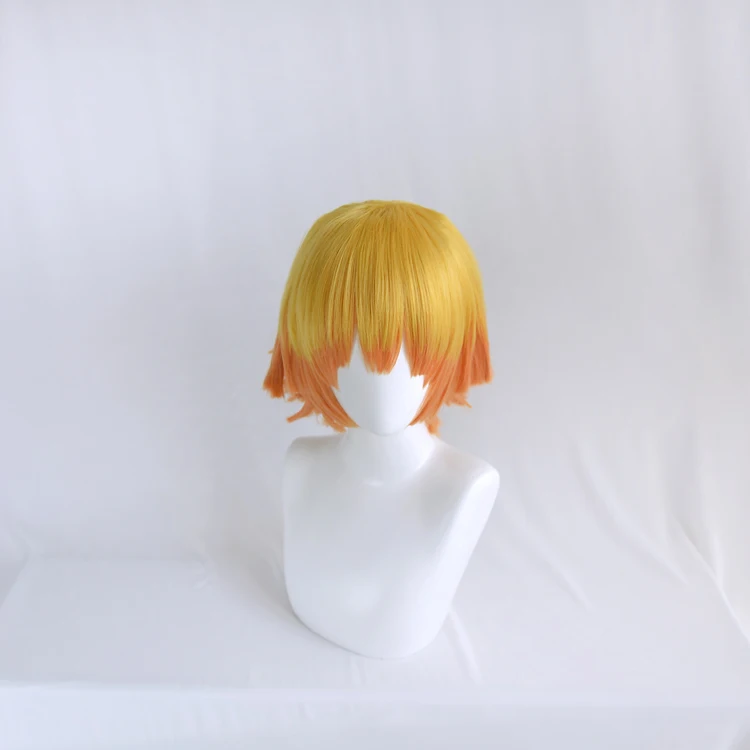 Agatsuma Zenitsu Косплэй костюм с рисунком из аниме Демон Истребительница желтый Kimetsu