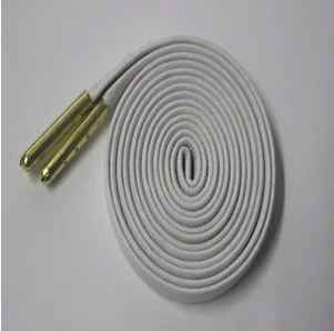 white Кожаные шнурки для обуви из овечьей кожи, кроссовки для женщин, для отдыха, шнурки, однотонные, высококачественные, с металлической головкой, шнурки, 130 см - Цвет: white