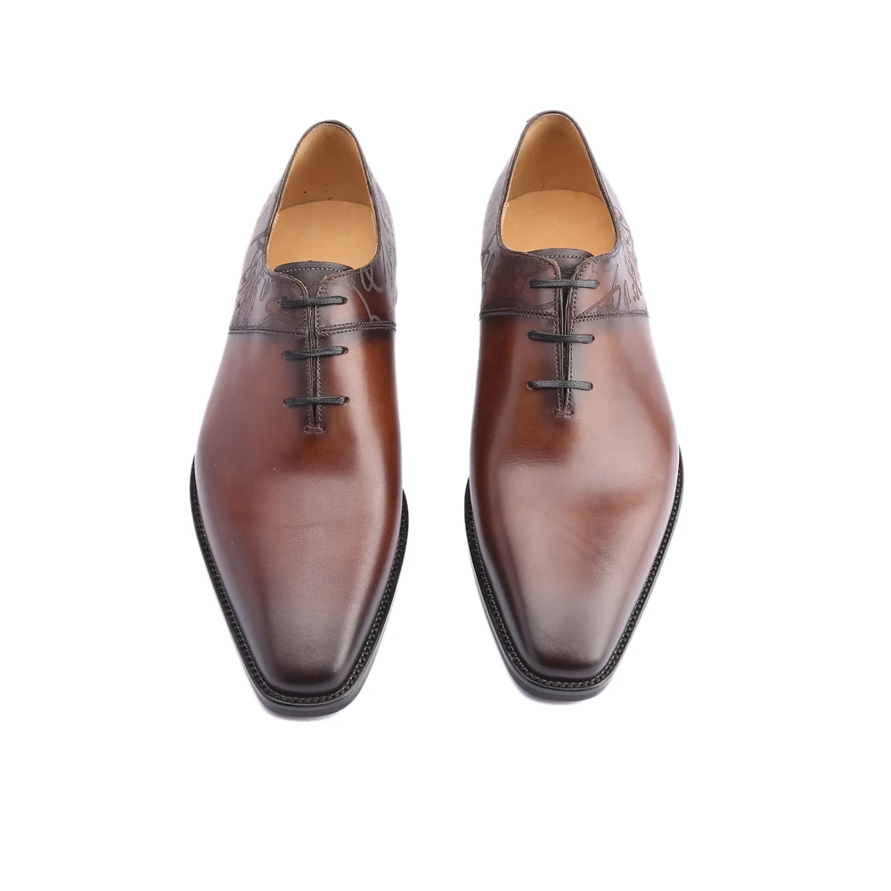 Dress Shoes Men Genuine Leather Vintage Retro Custom Blake Handmade Office Fashion Formal Wedding Party Oxford | Обувь