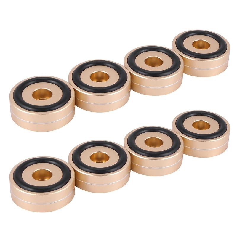 

8PCS Turntable Isolation Feet Pads Aluminum Speaker Spikes Stand Foot Cones Base Mat for Audio Sound Amplifier