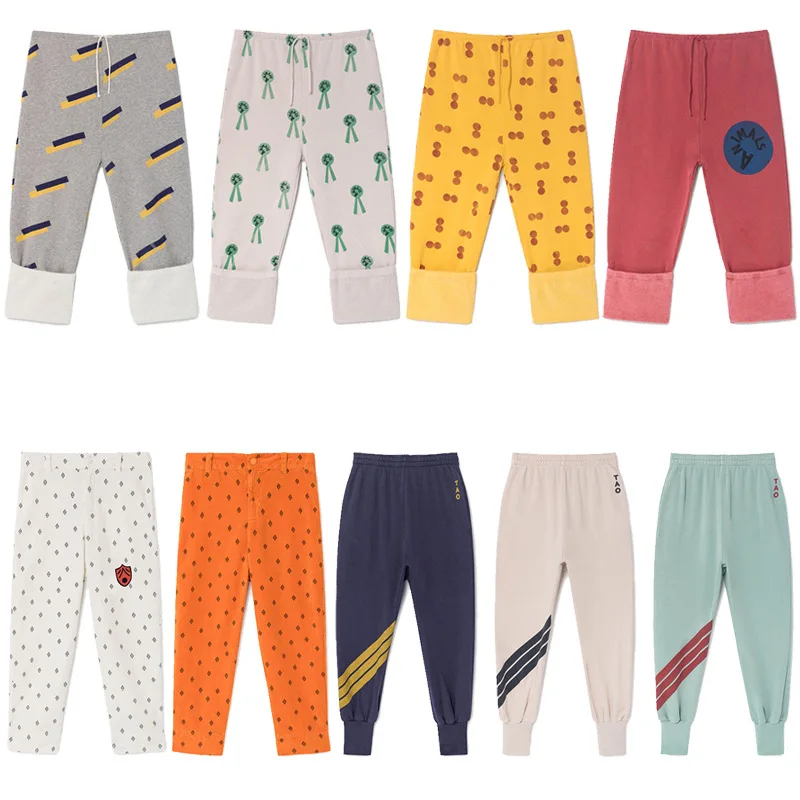 Детские брюки для мальчиков новинка осень зима 2019 TAO маленьких и девочек флисовые