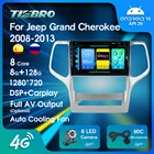 Автомобильный радиоприемник 2DIN Android 2008 для Jeep Grand Cherokee WK2 2013-, навигатор для автомобилей, стереоприемник, автомобильный мультимедийный плеер