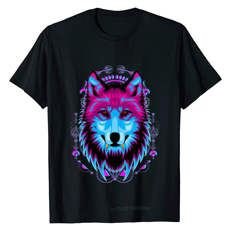 

Cool Breathable TShirt For Adult Wolf Face T Shirt New Design 3D Printed Comics T-Shirts for Men Harajuku