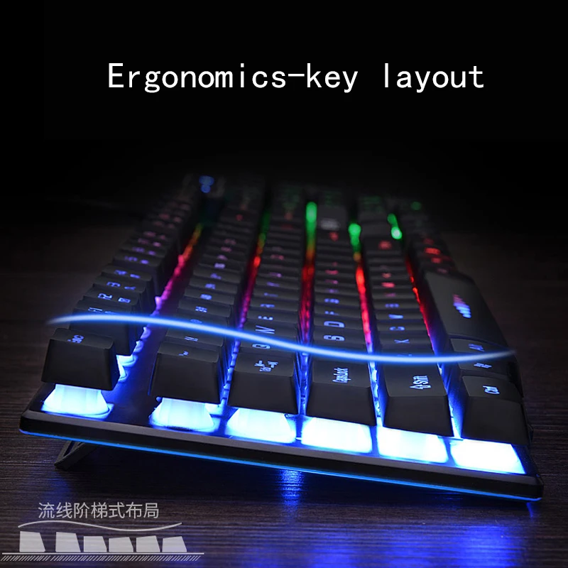 Водонепроницаемая Проводная клавиатура Levitate Keycap Игровая USB RGB подсветка