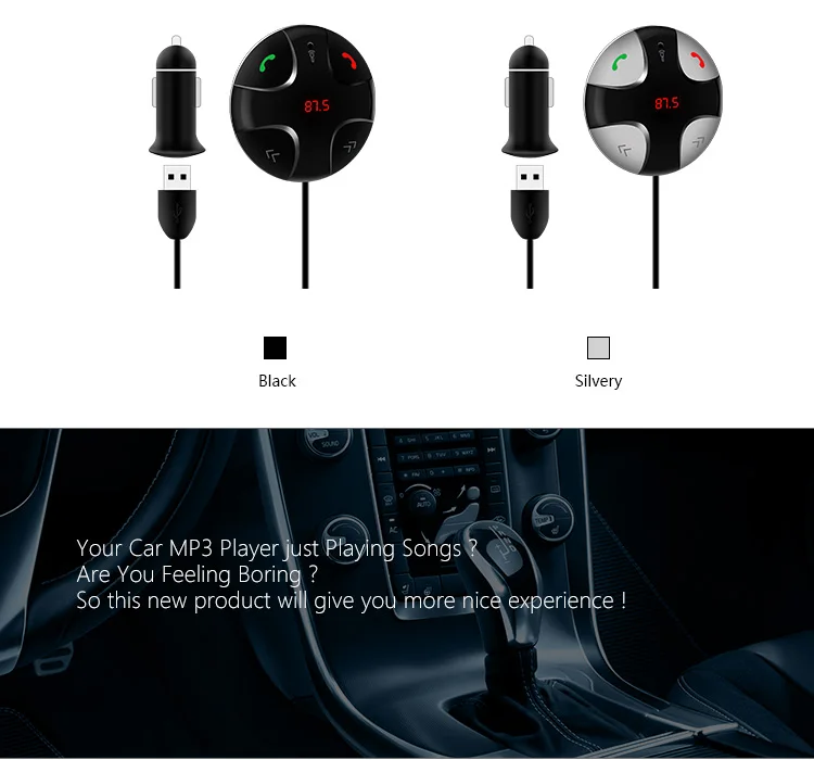 Автомобильный комплект MP3 плеер беспроводной Bluetooth fm-передатчик USB поддержка SD Tf карта ЖК-дисплей USB Автомобильное зарядное устройство для iPhone и Android
