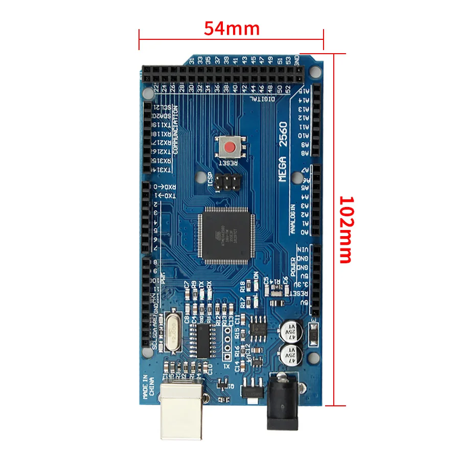 MEGA2560 Mega 2560 R3 REV3 ATmega2560-16AU CH340G AVR плата на usb-кабеле совместима с arduino Mega 2560 R3 макетная плата