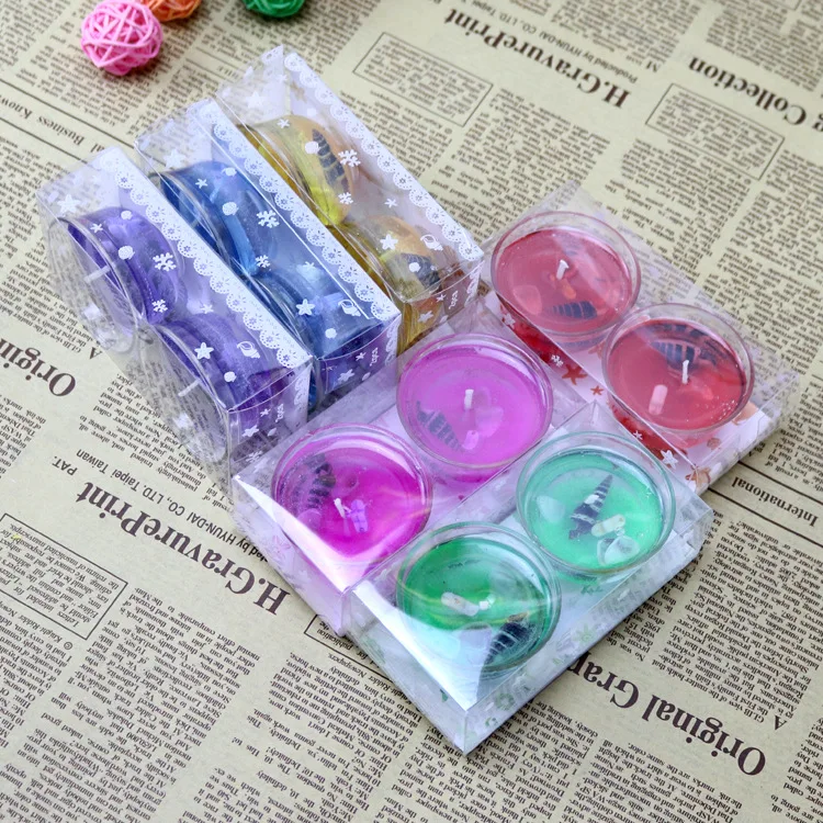 Чаша shaped свечи ремесла желе творческий подарок на день рождения практичный