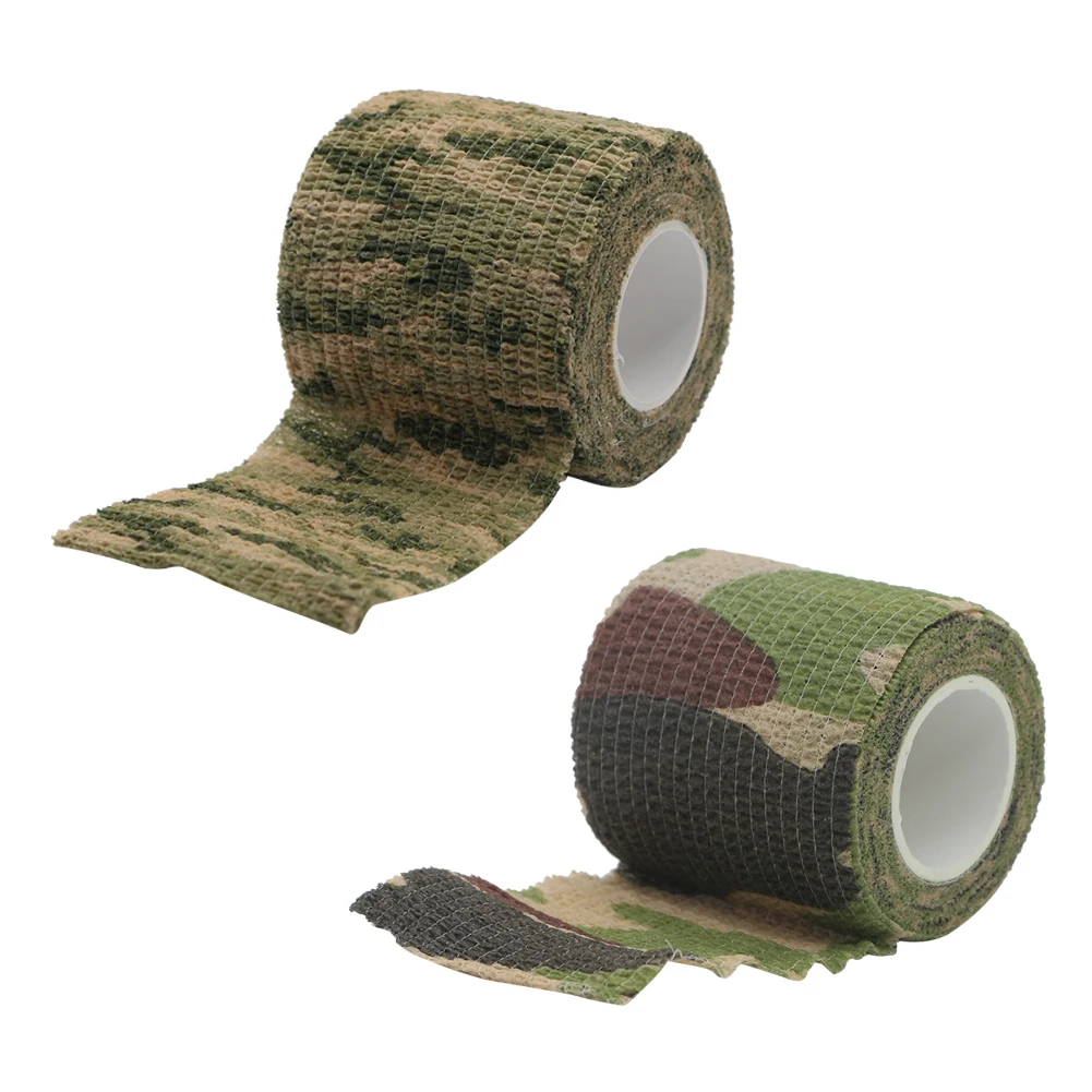 

4.5m Hunt Disguise Elastoplast Camouflage Elastic Wrap Tape Outdoor Hunting Disguise Tape Self-Adhesive Tape Arm Bandage
