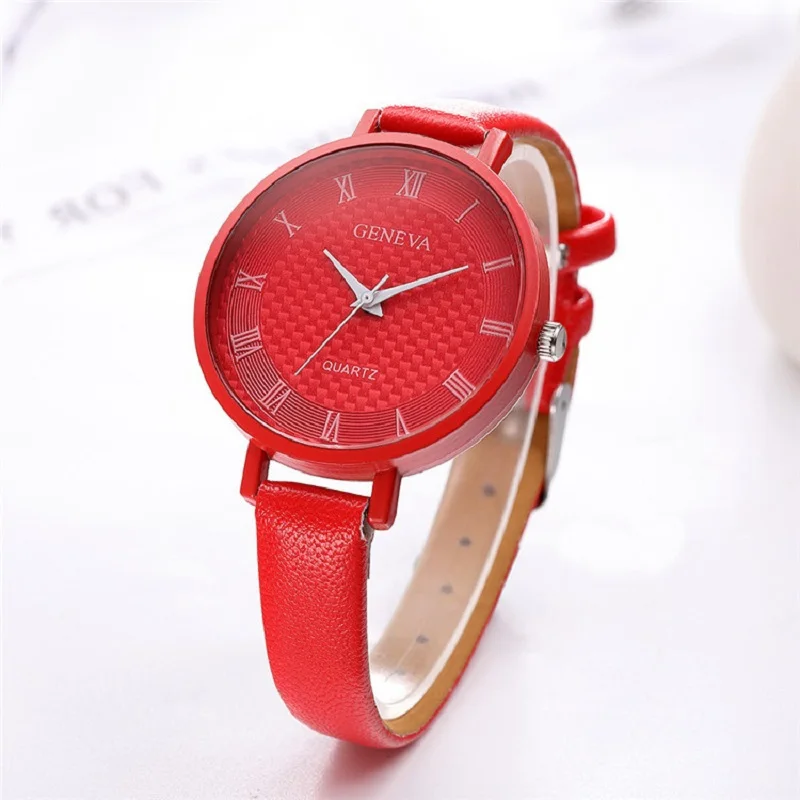 

GENEVA 2020 New Luxury Women Watch Casual Female Clock Quartz Wristwatch Student Gift Ladies Watch Leather relogio feminino