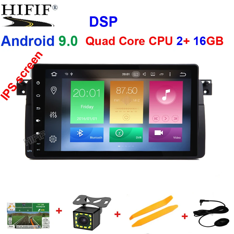 IPS матрица Android 318 9 дюймов четырехъядерный 2Din автомобильный DVD для BMW E46 325 320
