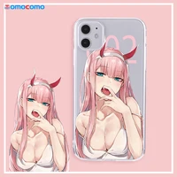 anime sexy cute girl breast protective phone case for iphone 11 12 13pro max xr xs x 8 7plus soft tpu transparent phone coque