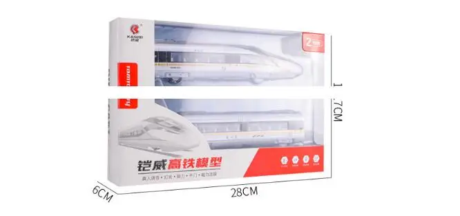 Kaiwei Meisheng сплав Fuxing HSR Игрушечная модель поезда со звуком светильник может