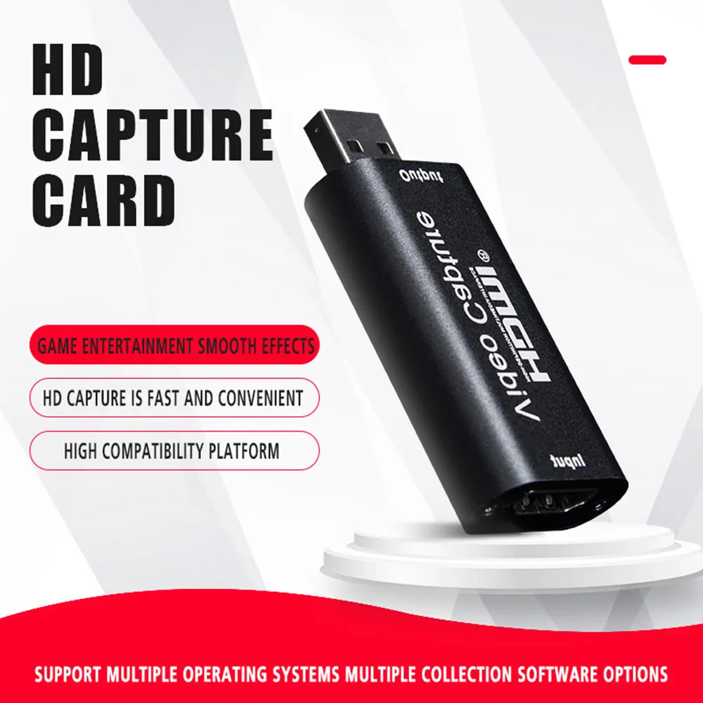

Мини-карта видеозахвата, Usb 2,0, HDMI-кабель, совместимый с устройством захвата, для записи игр, Dvd, видеокамеры, Hd-камеры, Opname, прямая трансляция