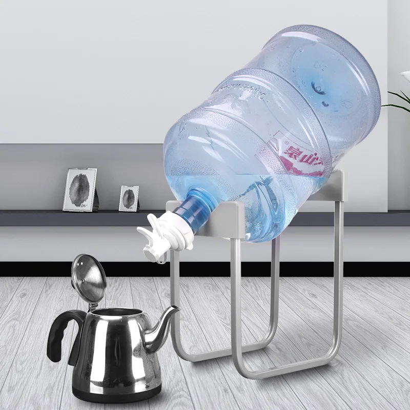 

Single Modern Water Bottle Holder Removable Support Individual Jug Mini Kitchen Table Small Metal Movable Stainless Steel Stands