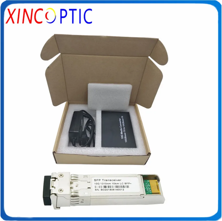 10GM SFP Преобразователь Ethernet 10G неуправляемый медиаконвертер с Dual Fiber SM 1550nm 80km LC +