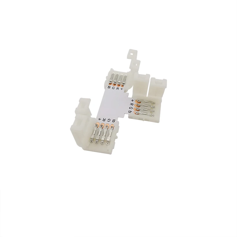 10 мм Т-образный 4-контактный разъем безпаяльная лампа для 5050/3528 SMD RGB быстрый