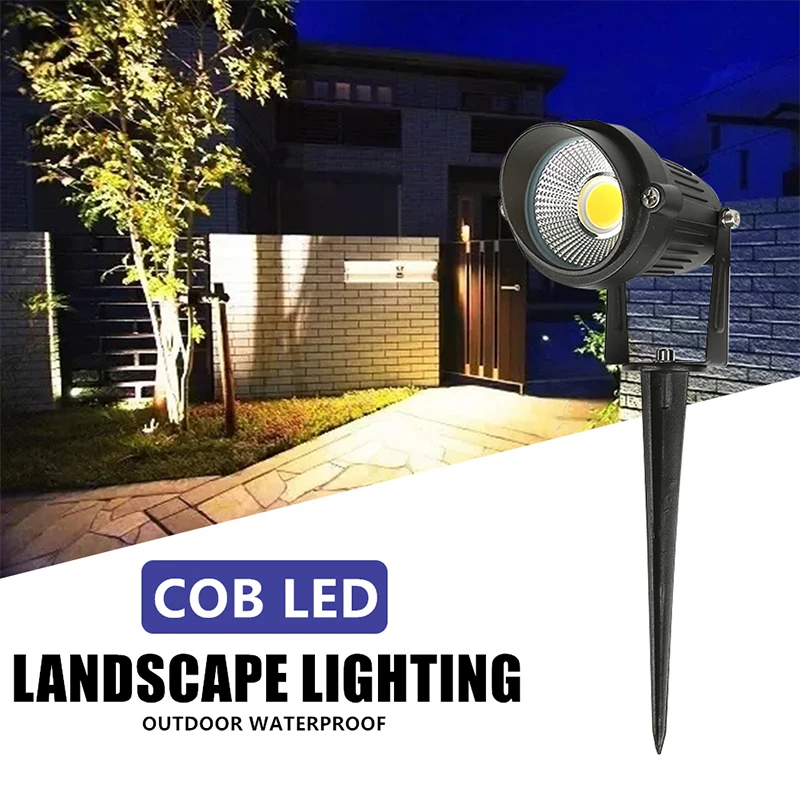 

Outdoor Landscape LED Lighting 9/12W Waterproof Garden Lawn Lamp Light COB Led Spotlights with Spiked Stand for Lawn Decorative