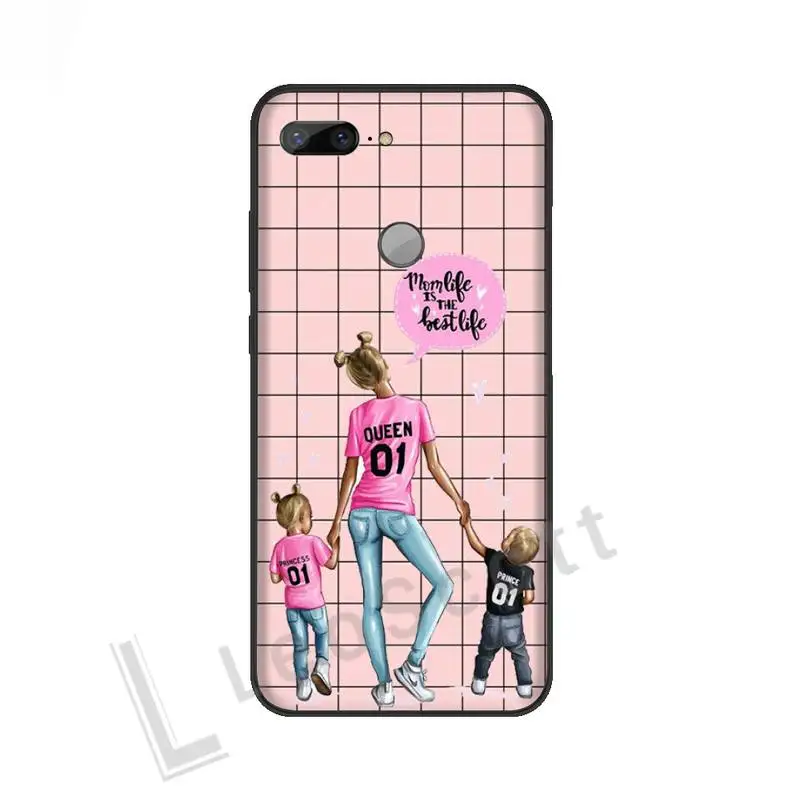 

girl Queen Mom baby pink grid Phone Case For Huawei NOVA 2 2i 2s 3i 4 4e 5 plus P10 lite 20 P20 pro honor10