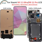 ЖК-дисплей AMOLED для Xiaomi mi11 Ultra M2102K1G, с рамкой, сенсорной панелью, дигитайзер для Mi 11 Ultra, Mi 11 Pro, ЖК-дисплей M2102K1G