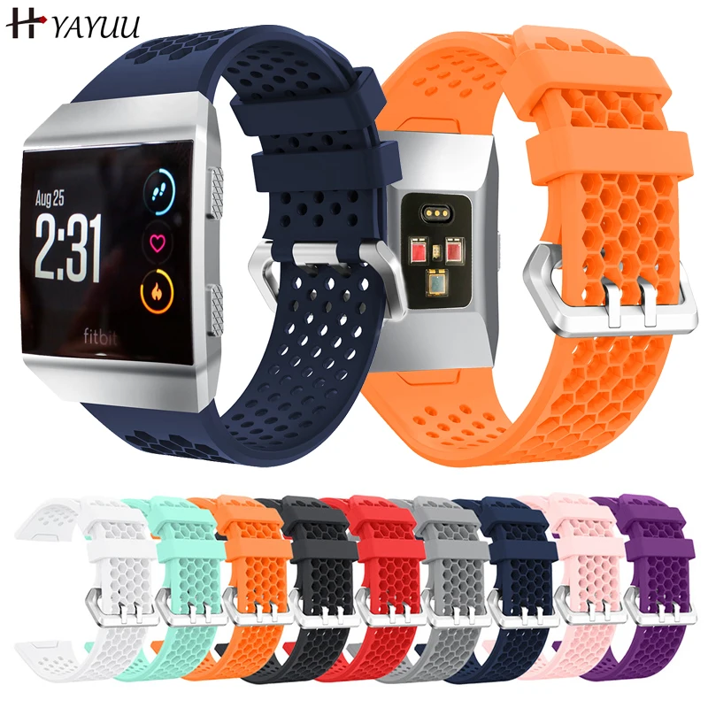 Yayuu совместимый для Fitbit Ionic Смарт-часы мягкий силиконовый ремешок регулируемый