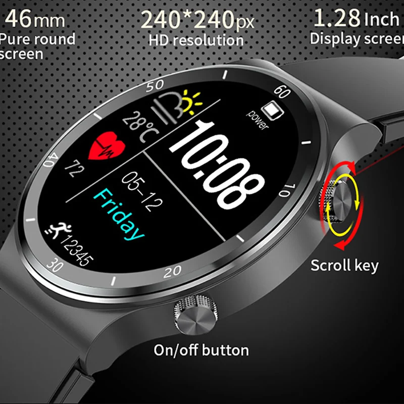 

Смарт-часы CHYCET круглые с сенсорным экраном для мужчин и женщин, 2021