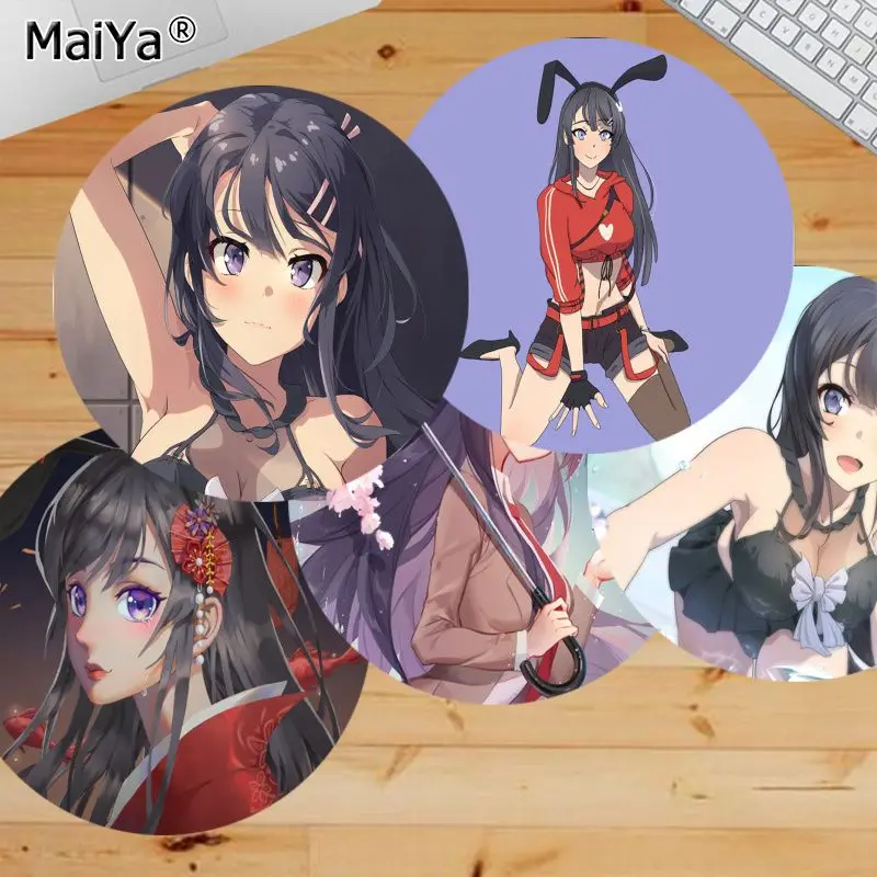 

Нескользящий прочный резиновый коврик для мыши MaiYa из аниме «Sakurajima Mai», игровой коврик для мыши, коврик для ПК, ноутбука, ноутбука